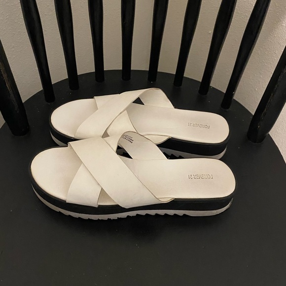 White Forever 21 Platform Sandals - Picture 3 of 6